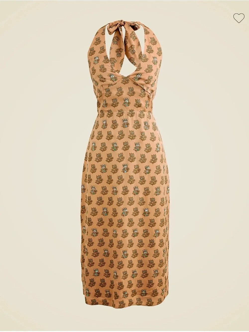 J. Crew Collection Embellished Halter Dress in Tonal Tulip Block Print - Picture 1 of 9